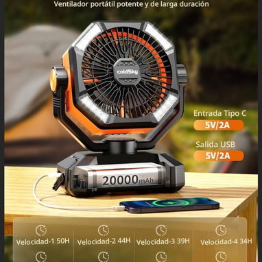 💫75 VENTILADOR RECARGABLE coldsky - Img 124497385