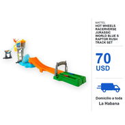 Mattel Hot Wheels RacerVerse Jurassic World Blue s Raptor Rush Track Set - Img 58379276