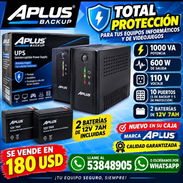 RECOMENDABLE PARA TI BACKUP 1000VA 110V 600W MARCA APLUS NUEVO EN SU CAJA - Img 58037214