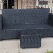 Vendo juego de mueble de mimbre sintético - Img 55154966