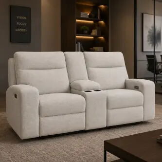**Asiento Reclinable Doble Damasco Gris Claro con PORTAVOS** - 2/2