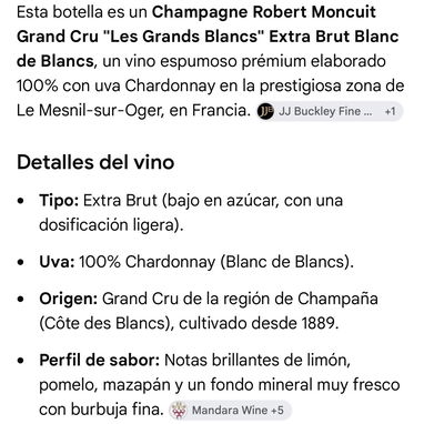 Se vende botella  Champagne Robert Moncuit Grand Cru "Les Grands Blancs" Extra Brut Blanc de Blancs, - 3/3