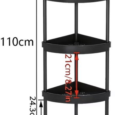 Esquinero de 5 niveles color negro - 4/4