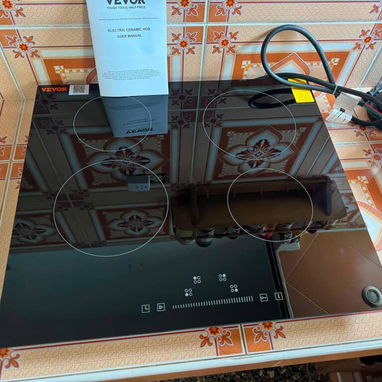 Cocina Empotrada 4 Quemadores Infrarrojo VEVOR superficie de cristal templado negro precio $410 USD transporte incluido - 2/9