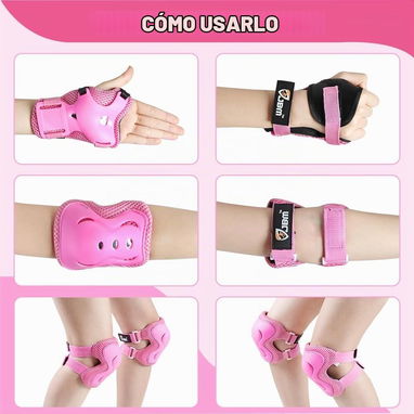 - Set de proteccion para deportes 6 piezas. TALLA M - 2/6
