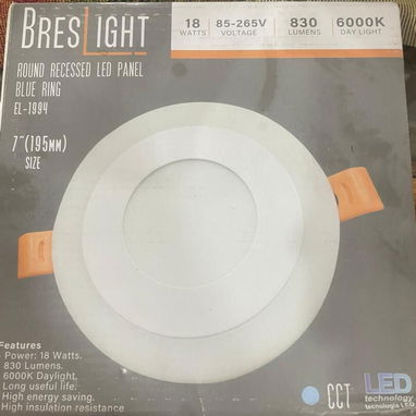 Lámpara de techo empotrada con panel LED de doble color blanco frío+azul. - Img 124738058