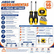 Juego de herramientas. Dos destornillador y juego de Allen de acero más cinta métrica - Img 57528629