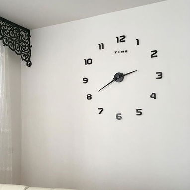 Reloj de pared 🧱 grande 3D 😁 efecto espejo 🪞 120 cm de diámetro - 4/6