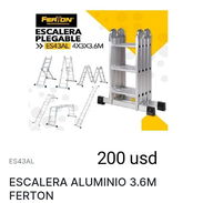 Escalera plegable de aluminio,ideal para puntales altos y trabajos de montaje - Img 55916878