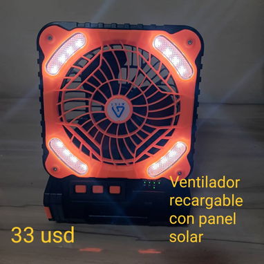 Ventilador de baterías, linterna y cargador solar. - Img 122713610