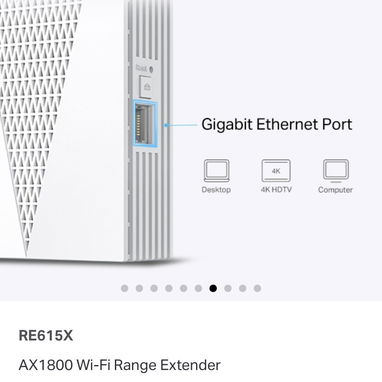 Repetidor TP-Link RE615X AX1800 WiFi 6 Hasta 2100 pies cuadrados, 64 dispositivos /63142460 - 2/6