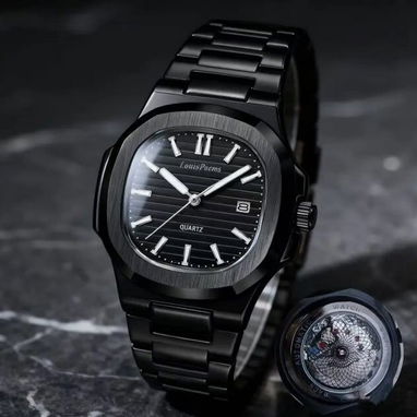 ☎️53544655 🛵 Entrega Disponible ⭐ ⌚️ Louis Poems Nautilus Pure Black – Reloj de Lujo para Hombre⭐ - Img 113884886