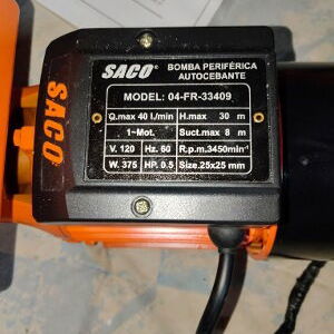 MOTOR AUTOCEBANTE SACO/LADRON DE AGUA  Motor Autocebante Saco de 1/2 hp - 2/2
