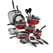 🍳 Juego de Ollas Tramontina Antiadherente – 18 Piezas Rojo - Img 56402576