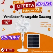 Ventilador Recargable con panel solar - Img 56292511
