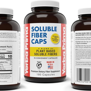 Fibra Soluble en Cápsulas (Yerba Prima · 180 cápsulas) - 4/4