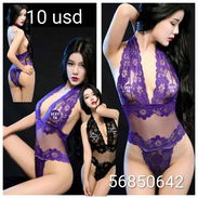 Lenceria Enteriza color morada y color negra talla L - Img 55633837