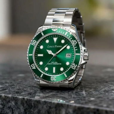 ☎️53544655 🛵 Entrega Disponible ⭐Reloj LouisPoems Green Submariner – Estilo Ejecutivo Deportivo ⭐ - Img 113716925