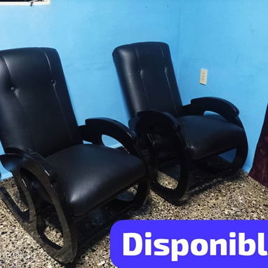 Sillones Comadrita de Madera Tapizados - 2/3