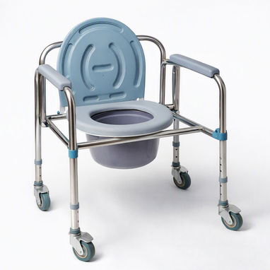Silla sanitaria de ruedas, colchón antiescaras, sillón de ruedas, bastón, andador. - Img 127603612
