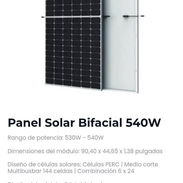 Panel Solar Bifacial 540w - Img 57491510