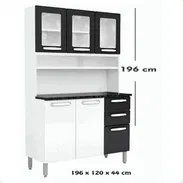 Alacena triple puerta mueble de cocina enterizo con gavetas nuevo en su caja comunícate con Pedro - Img 53038735