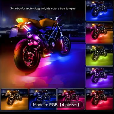 Sistema de LED decorativas RGB para motocicletas luces neón coloridas - Img 114202380