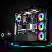 SAMA chasis ATX 4 ventiladores ARGB preinstalados, torre media tipo C con vista completa 52815418 - Img 50530222