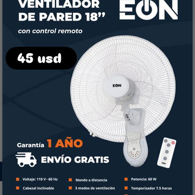 Ventiladores de pared. Nuevos con garantía y domicilio gratis - 3/3