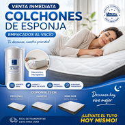 🛏️😴 Colchones de esponja empacados al vacío, personales, cameros y King size - Img 54983430