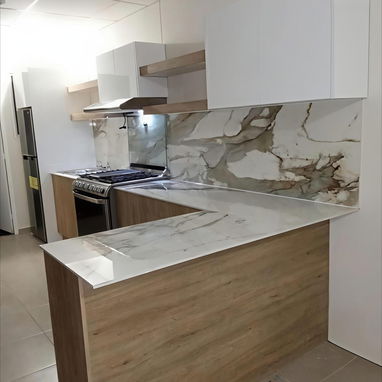 Muebles de cocina diferentes modelos bases y aéreos en MDF hidrófugo importado blanco - Img 107034177