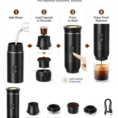 Cafetera de Cápsulas Automática Portátil Digita - Img 122784457