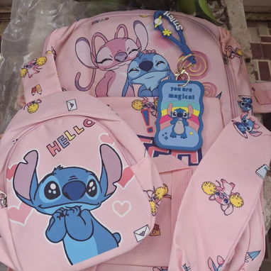 Set de mochila, merendero y cartuchera de Stitch - Img 125014836