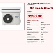 Split Milexus Inverter 12K: Potencia de 1T con Gas R32 por $290 VPT#-0295 - Img 55255080