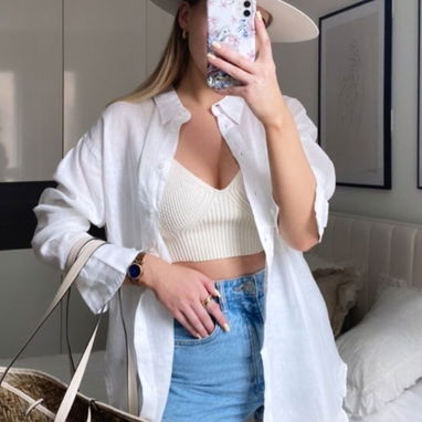 Camisas blancas oversize para mujer - Img 73644785