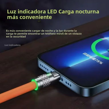 3 en 1 Cable reforzado USB, 120W, 6A, carga rápida - Img 117059695