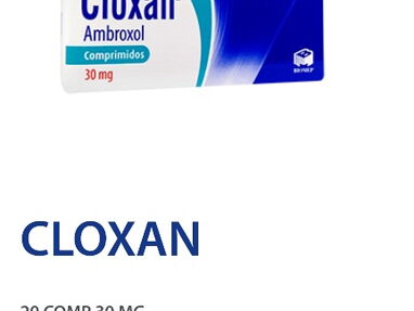 Ambroxol en 20 comprimidos (Cloxan), 30 mg 20, mucolitico. - Img main-image