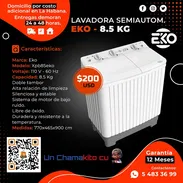 🧼 SU MEJOR OPCIÓN 🧼 LAVADORA SEMI AUTOMÁTICA EKO 8.5 KG. FACTURA Y GARANTÍA DE 8 MESES. TLF 54833699 - Img 48833675
