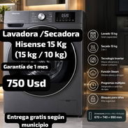 Lavadora /Secadora Hisense 15 Kg (15 kg / 10 kg), Garantía de 1 mes, Entrega gratis según municipio - Img 57811982