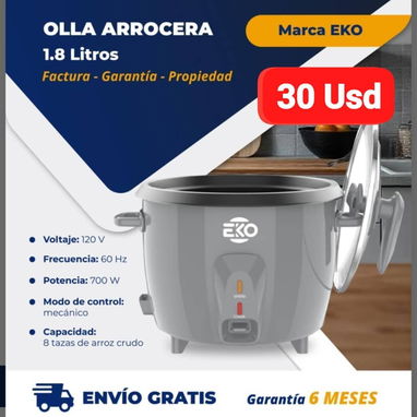 Arrocera Eko 1.8 Lt, Garantía de 6 meses, Entrega gratis en toda La Habana - Img 125562536