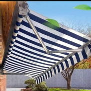 Toldo azul con rayas blancas - Img 55800009