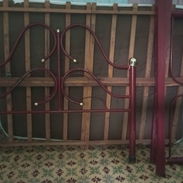 Cama de hierro con colchón, aparador, estante de cocina, chifórrover - Img 56389000