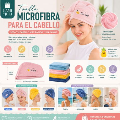 Toalla de Microfibra para Cabello - Img 122824828