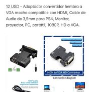 Adaptador convertidor hembra a VGA macho compatible con HDMI - Img 45645179