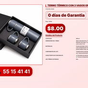TERMO TÉRMICO CON 3 VASOS GRIS VPT-0295 - Img 56216887