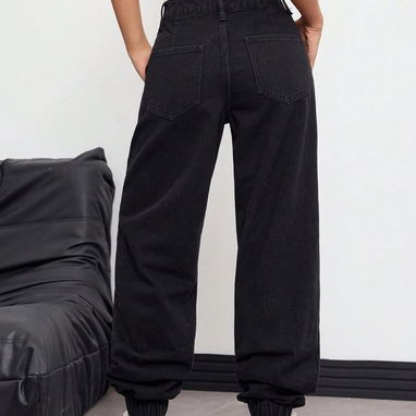 Pantalón negro ripped jeans - 3/4