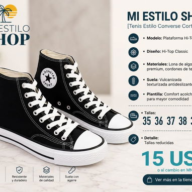 Zapatos-Tenis Converse negros, azules, beige, blancos y mas...corte alto y corte bajo de muy buena calidad - Img 124552714