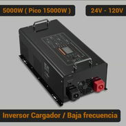 Inversor Cargador VEVOR 5000W 15000W Pico Baja Frecuencia 24V a 120V Onda Pura Con Control Remoto Off Grid Negro - Img 55734458