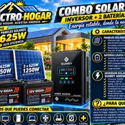 Dos baterías de 12v por 100 ah  Dos Paneles de 655w Inversor sunry 4000w - Img 58393250