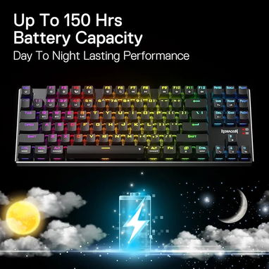 🖥️.Redragon K660RGB-PRO Teclado Inalámbrico para Juegos, 80% 87 Teclas BT/2.4Ghz Teclado Mecánico de Aluminio Tri-Modo - Img 123026776